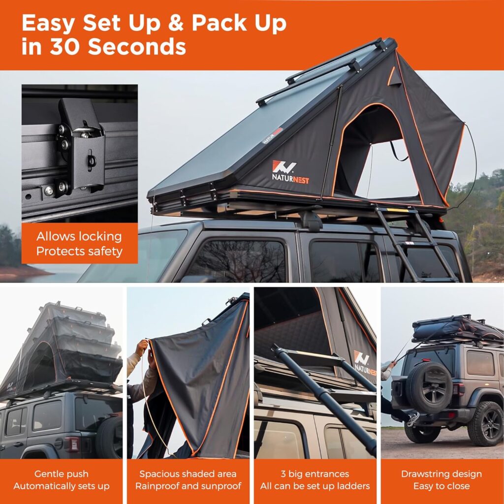 BAMACAR NaturNest rooftop tent easy set up and takedown BAMACAR NaturNest rooftop tent easy set up and takedown