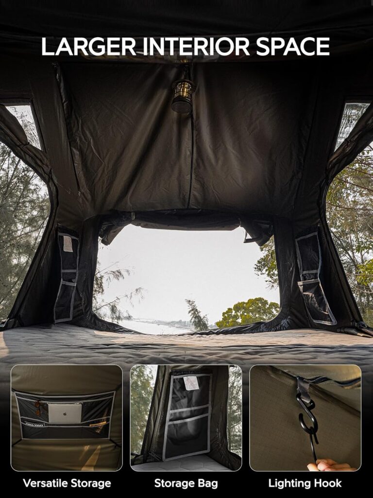 NovSight ZEBRA Hard Shell Rooftop Tent interior